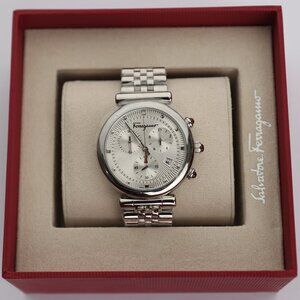 Womens Ferragamo Ora Stainless Steel Bracelet Watch 40 mm